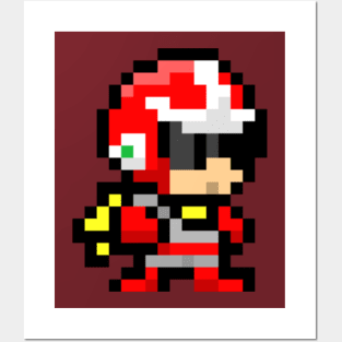 pixelated protoman Posters and Art